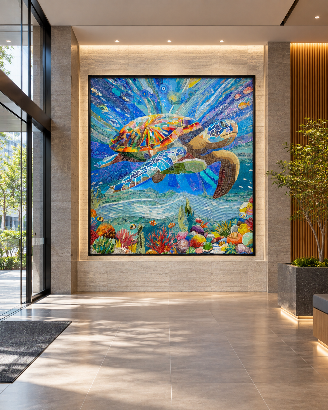 壁面アート「Guardian of the Sea ～海の守護者～」