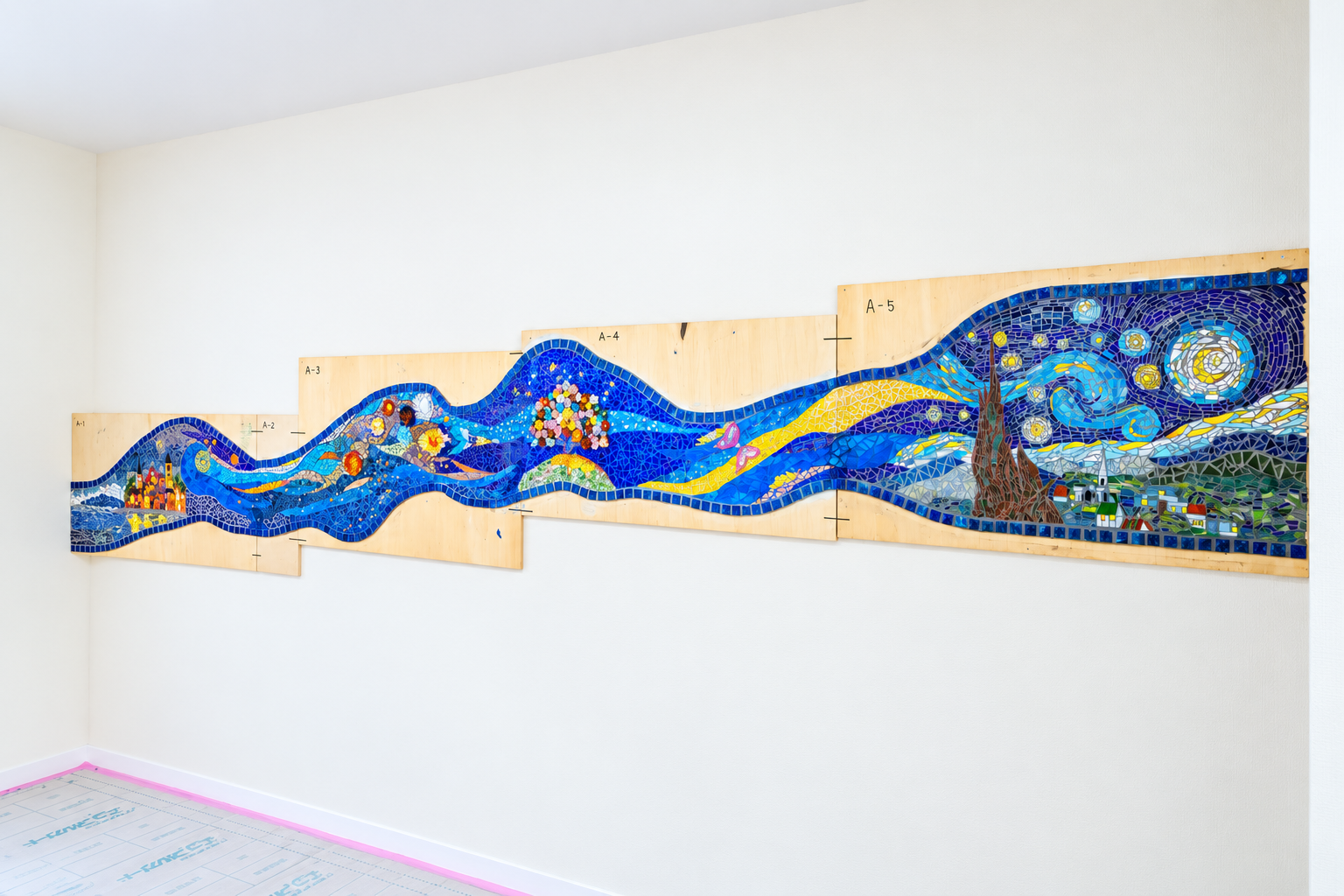 壁面波アート「ゴッホの見た景色」