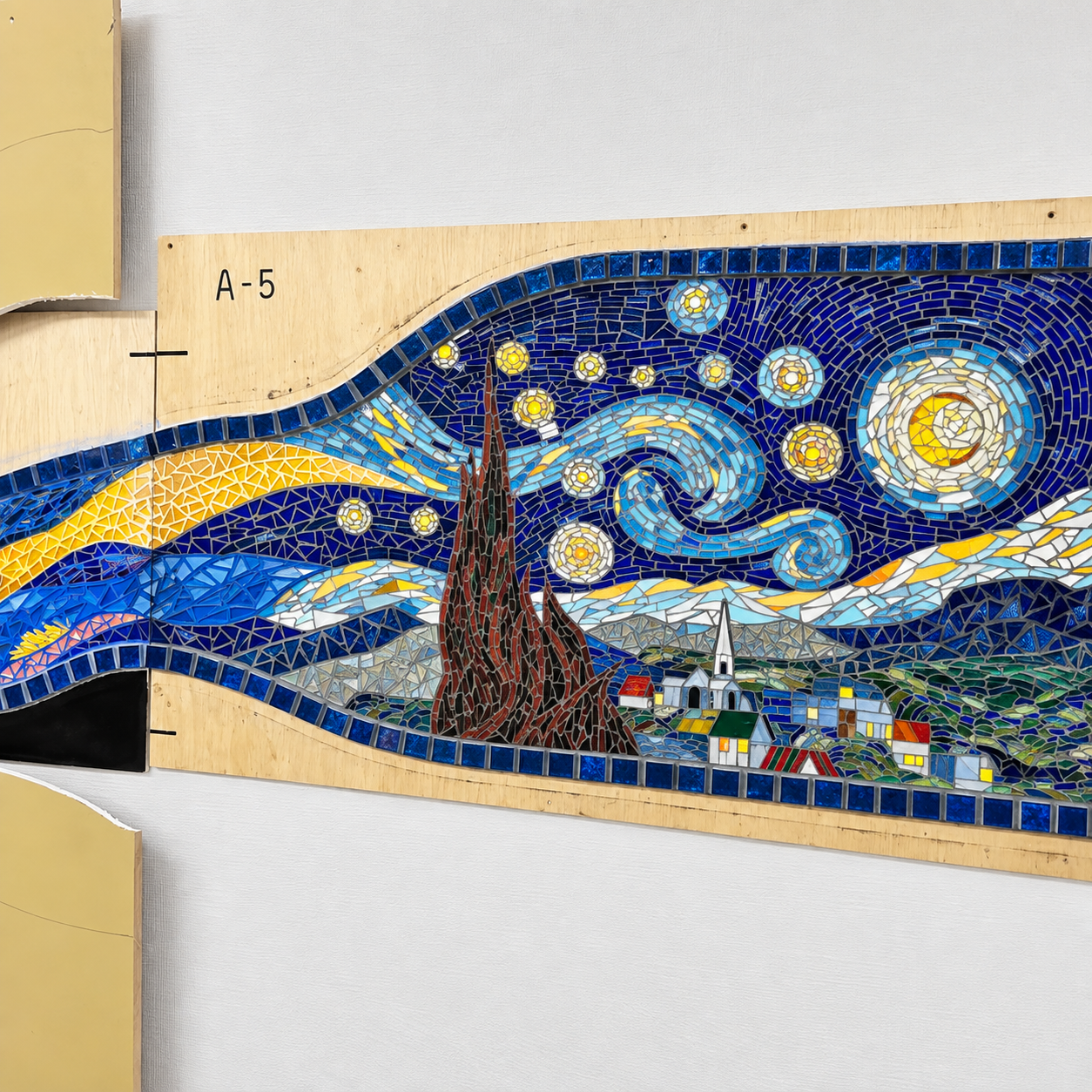壁面波アート「ゴッホの見た景色」