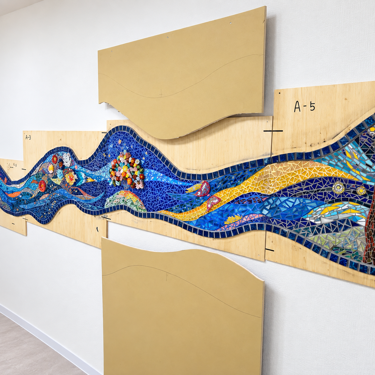 壁面波アート「ゴッホの見た景色」