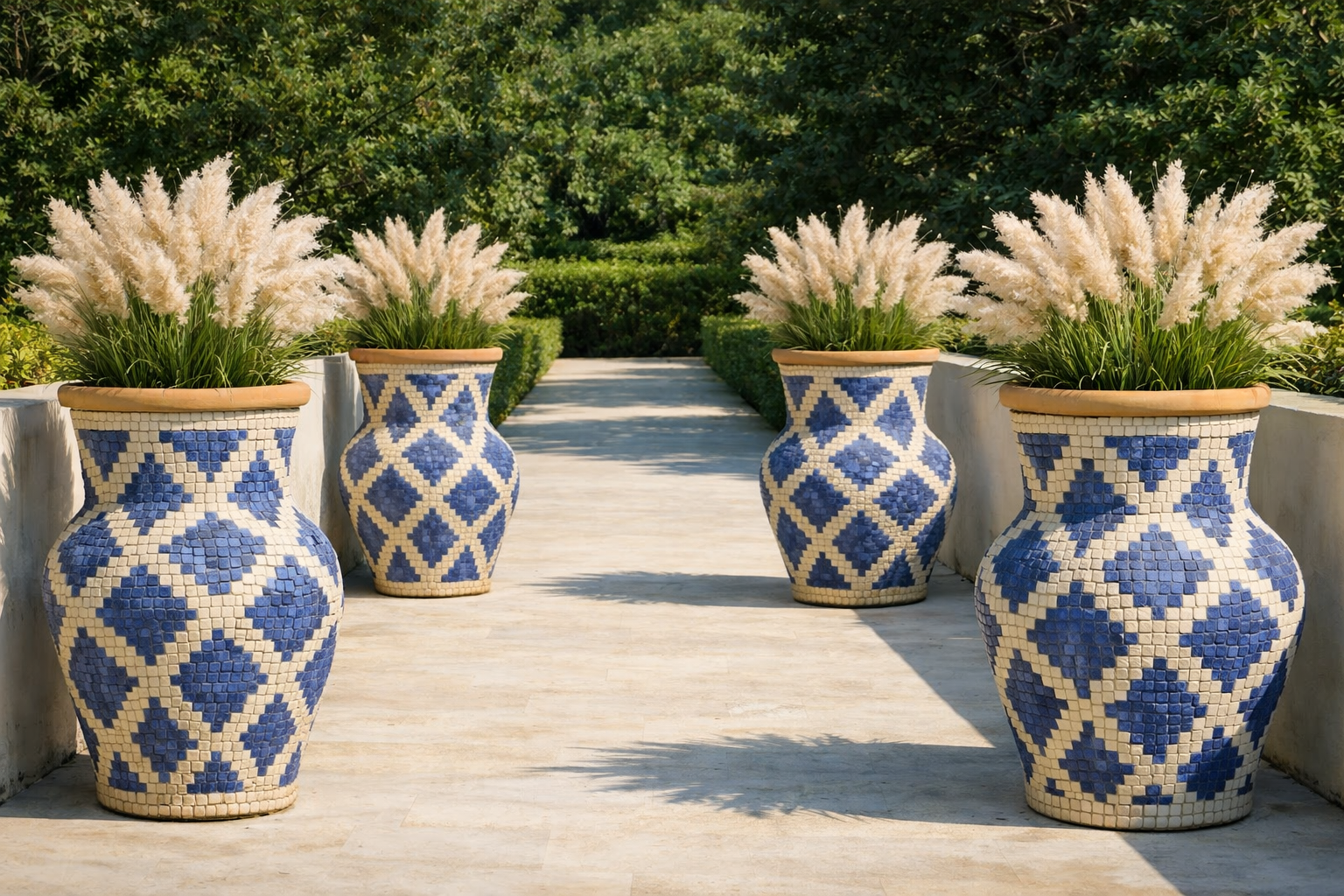 大きな植木鉢アート