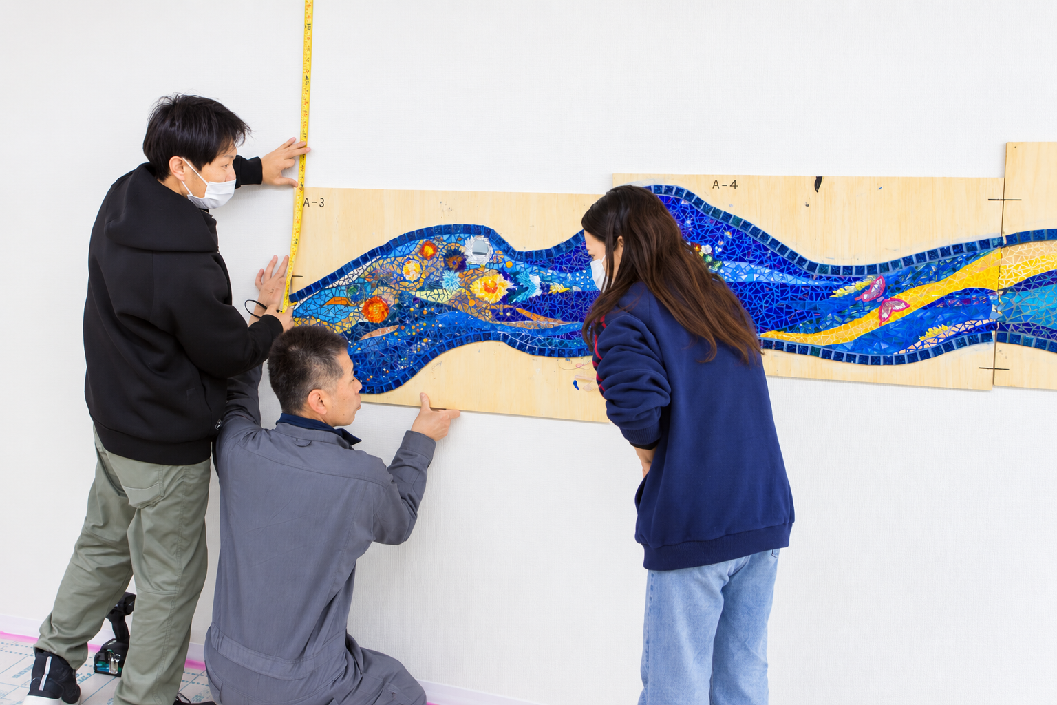 壁面波アート「ゴッホの見た景色」