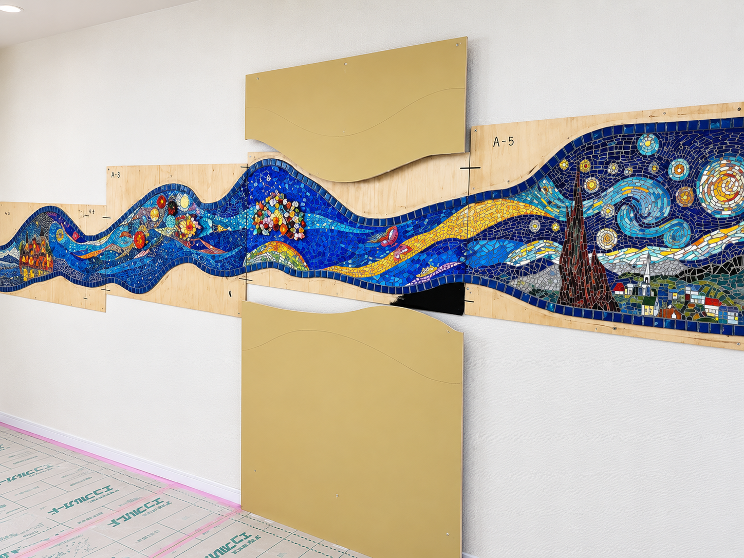 壁面波アート「ゴッホの見た景色」