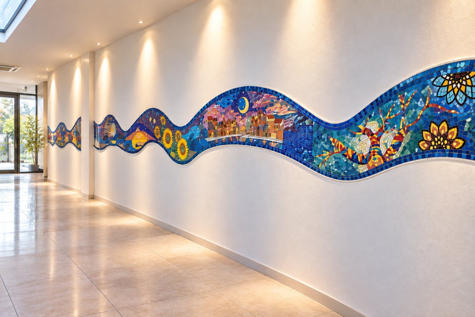 壁面波アート「ゴッホの見た景色」